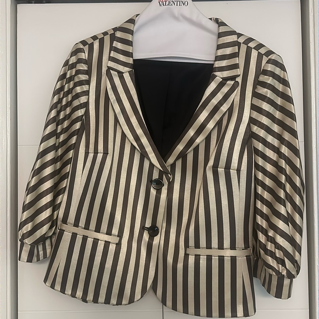 Valentino Red Brand Striped Blazer 46